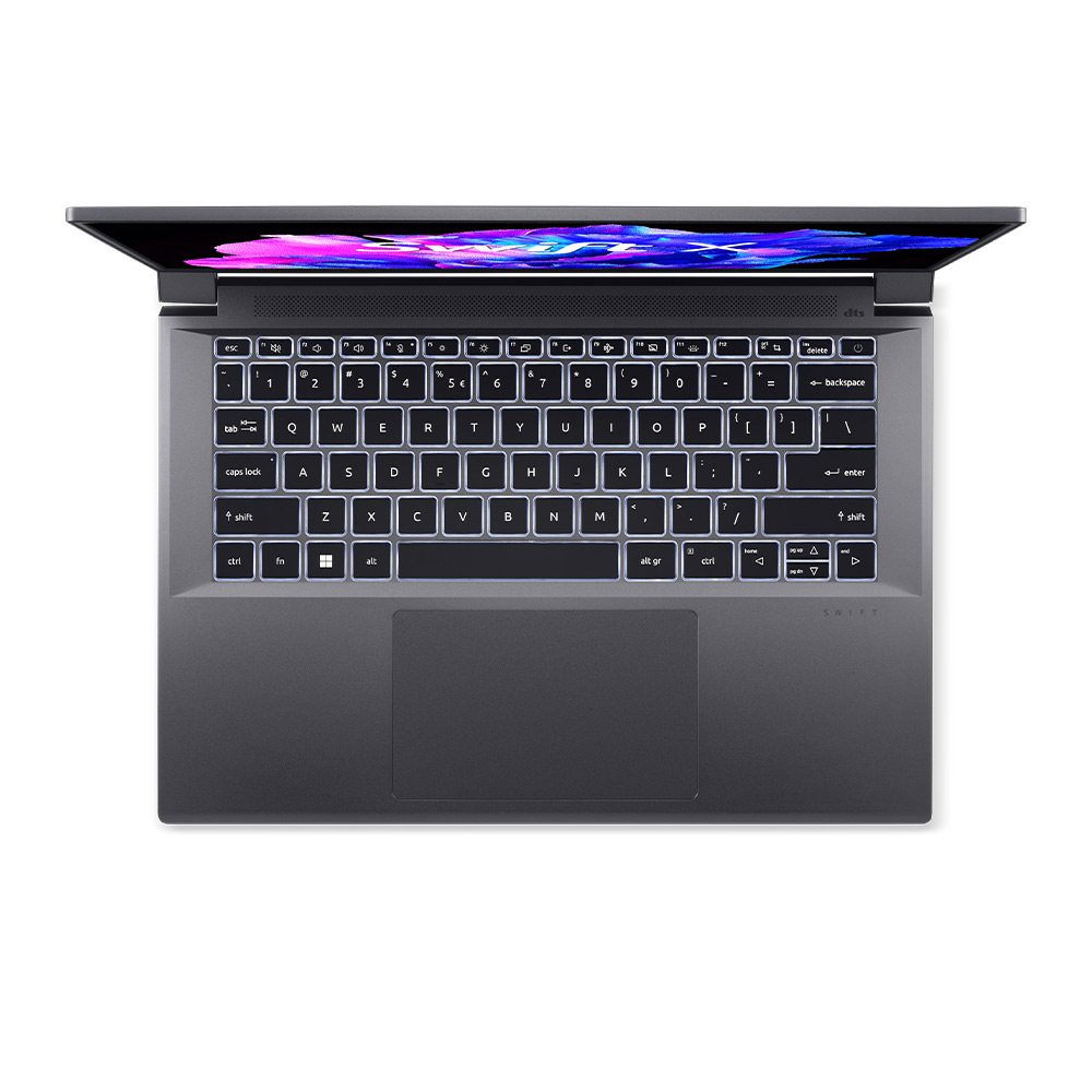 Laptop Acer Swift X 14 SFX14-71G-78SY NX.KEVSV.006 (Thông số: Intel Core i7-13700H |Ram 32GB |SSD 1TB | RTX 4050 6GB GDDR6 | 14.5 inch 2.8K OLED | Win 11 | Steel Gray) ảnh 3