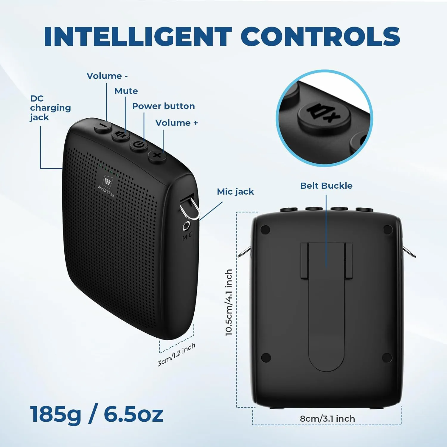 Loa trợ giảng WinBridge WB009 Mic không dây dễ dùng ảnh 3